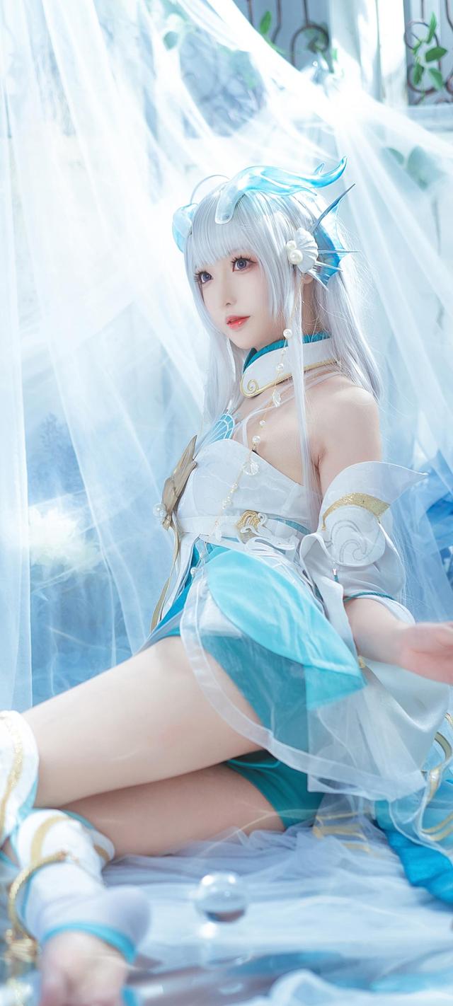 cosplay王者荣耀cos美女西施全面屏手机壁纸