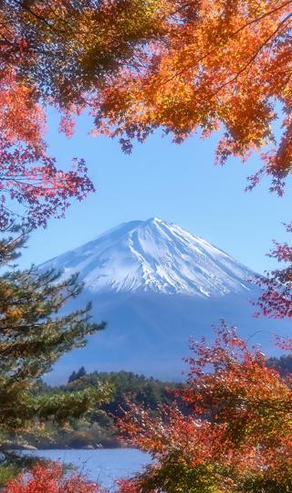 秋天富士山风景手机壁纸