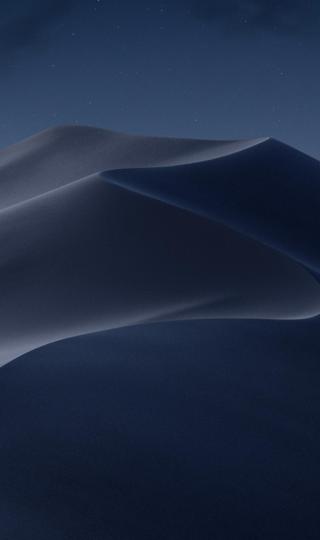 苹果莫哈韦沙漠晚上风景全面屏手机壁纸