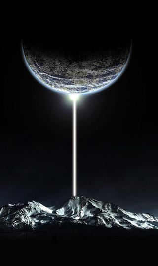 光芒山行星图片手机壁纸