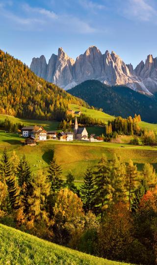 阿尔卑斯山的秋天风景高清手机壁纸