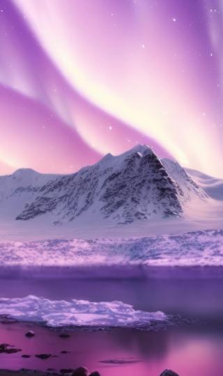 紫色雪山壁纸高清图片iphone6