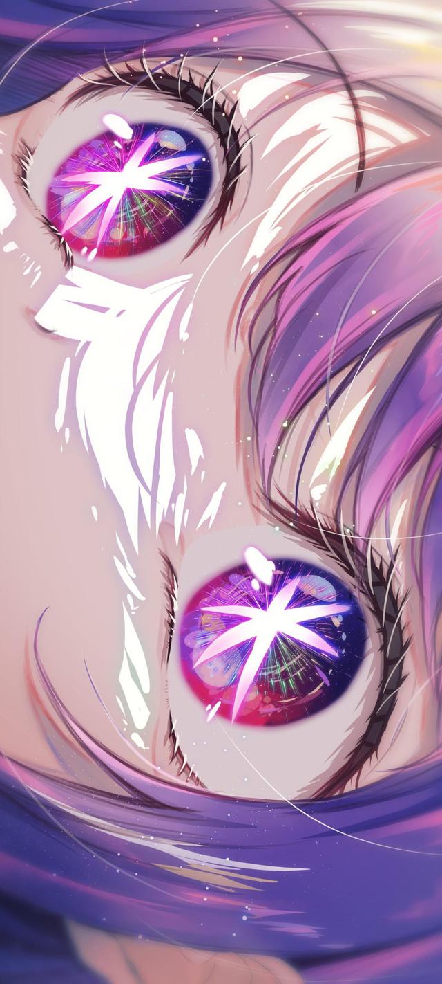 星野爱紫色眼睛手机壁纸