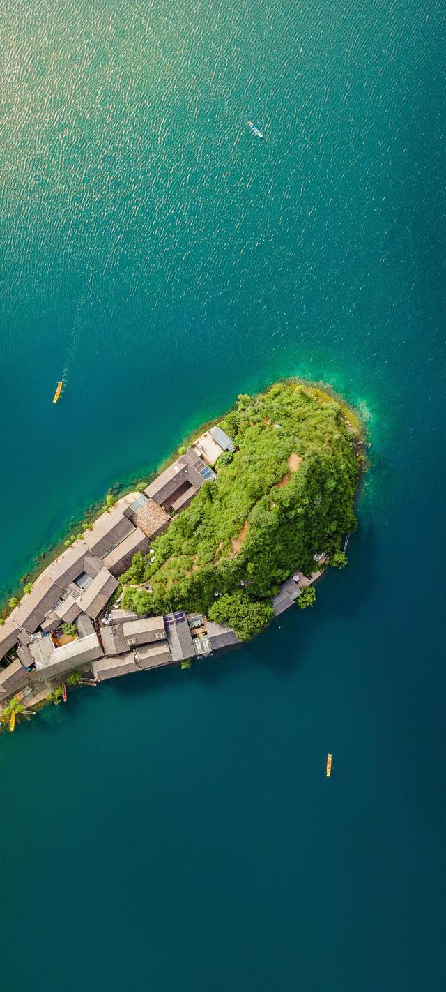 鸟瞰风景小岛图片欣赏