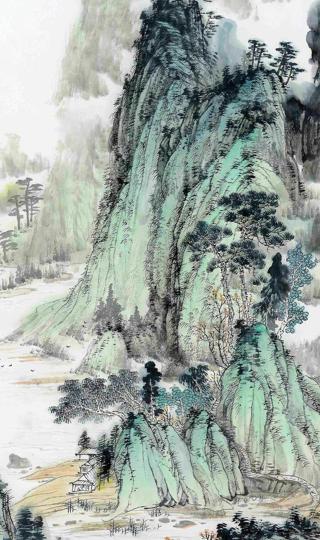 中国风山水画高清图手机壁纸