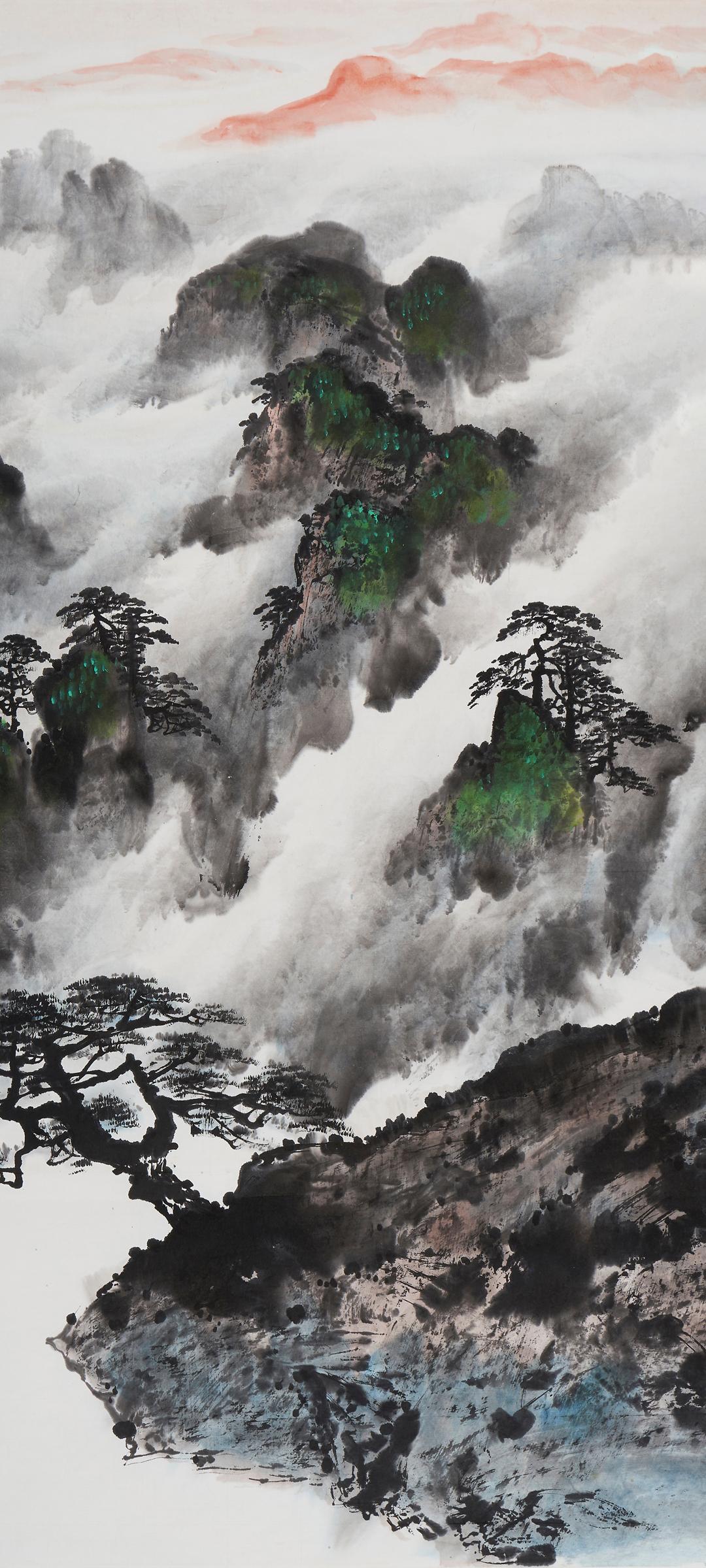 水墨古风山风景手机壁纸