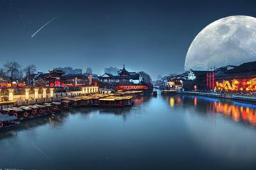 中国最美夜景古镇壁纸图片