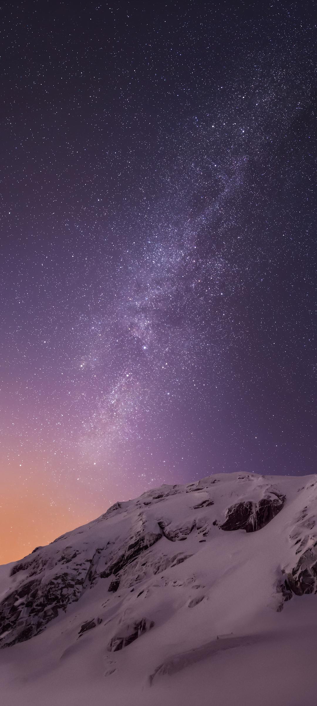 雪山星空风景图片高清手机壁纸