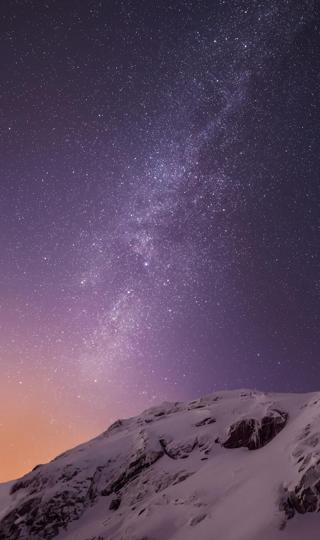雪山星空风景图片高清手机壁纸