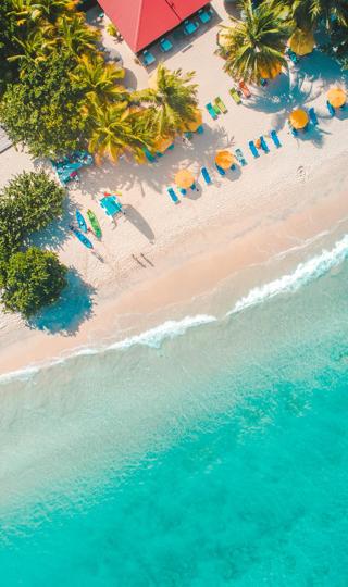 海边沙滩小岛风景手机壁纸