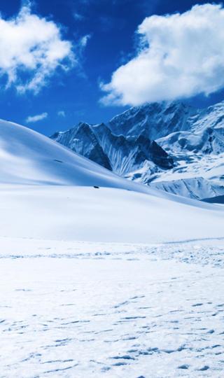 阿尔卑斯山峰雪景图片高清手机壁纸
