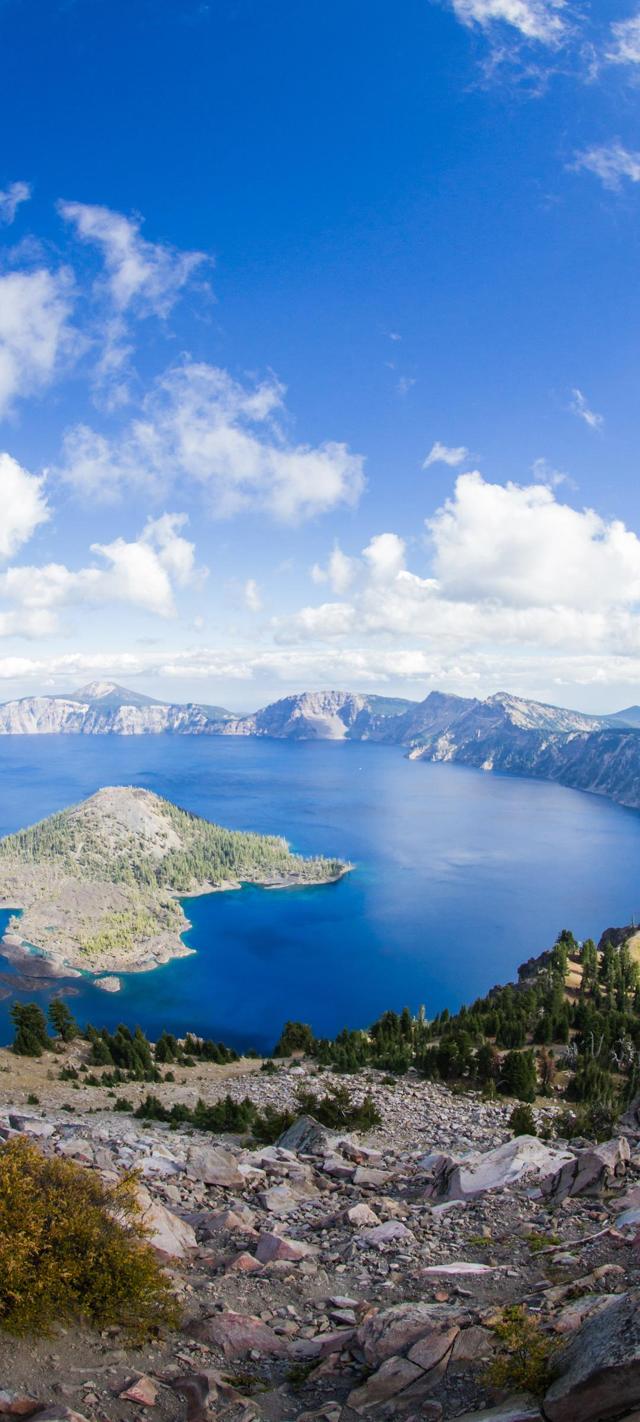 高山湖天空云风景手机壁纸