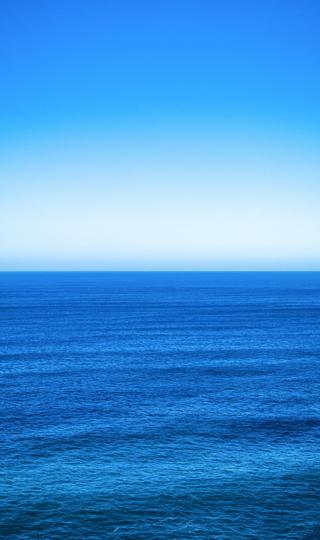 海天一线蓝色海洋风景手机壁纸