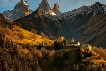 阿尔卑斯山秋天图片风景壁纸