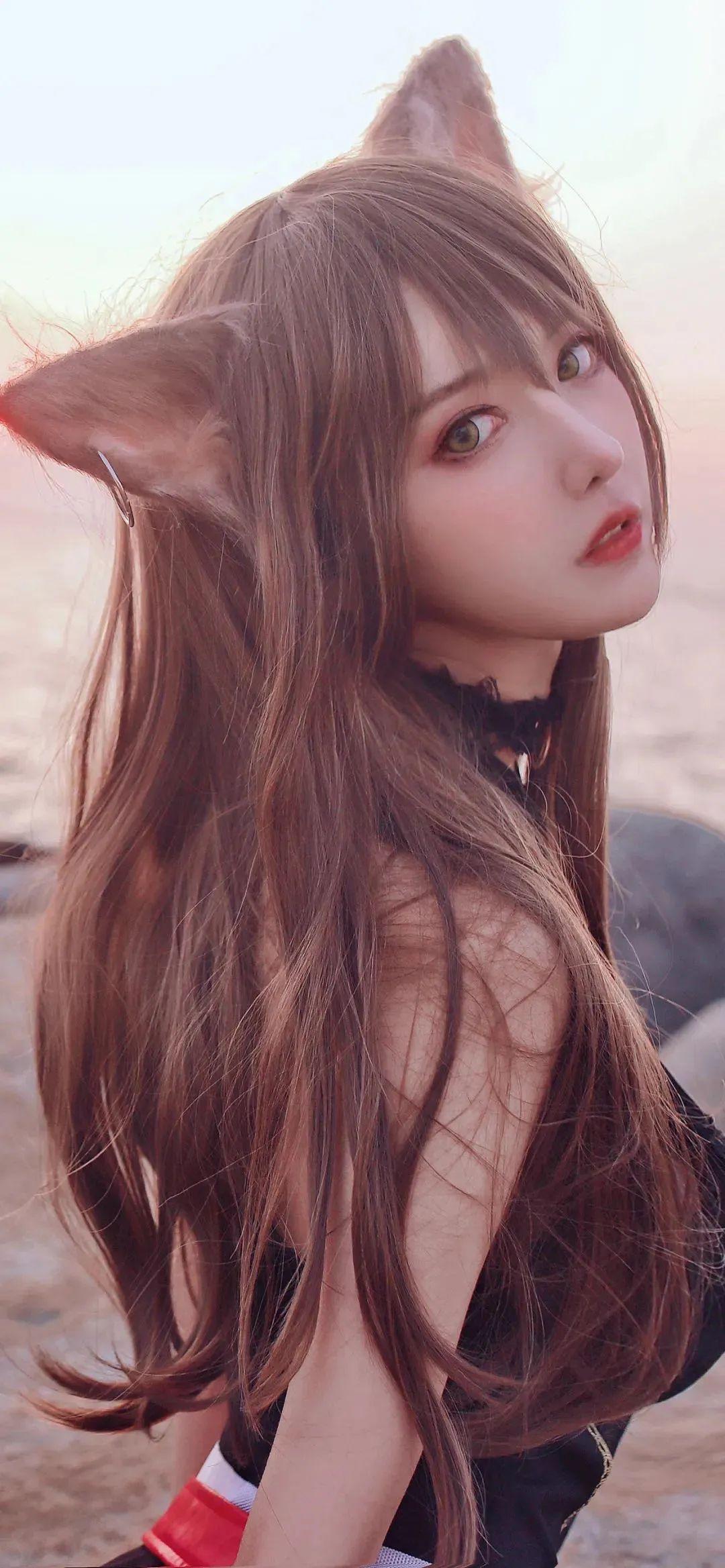 网红美女抖音超火的高清壁纸 cos耳兽