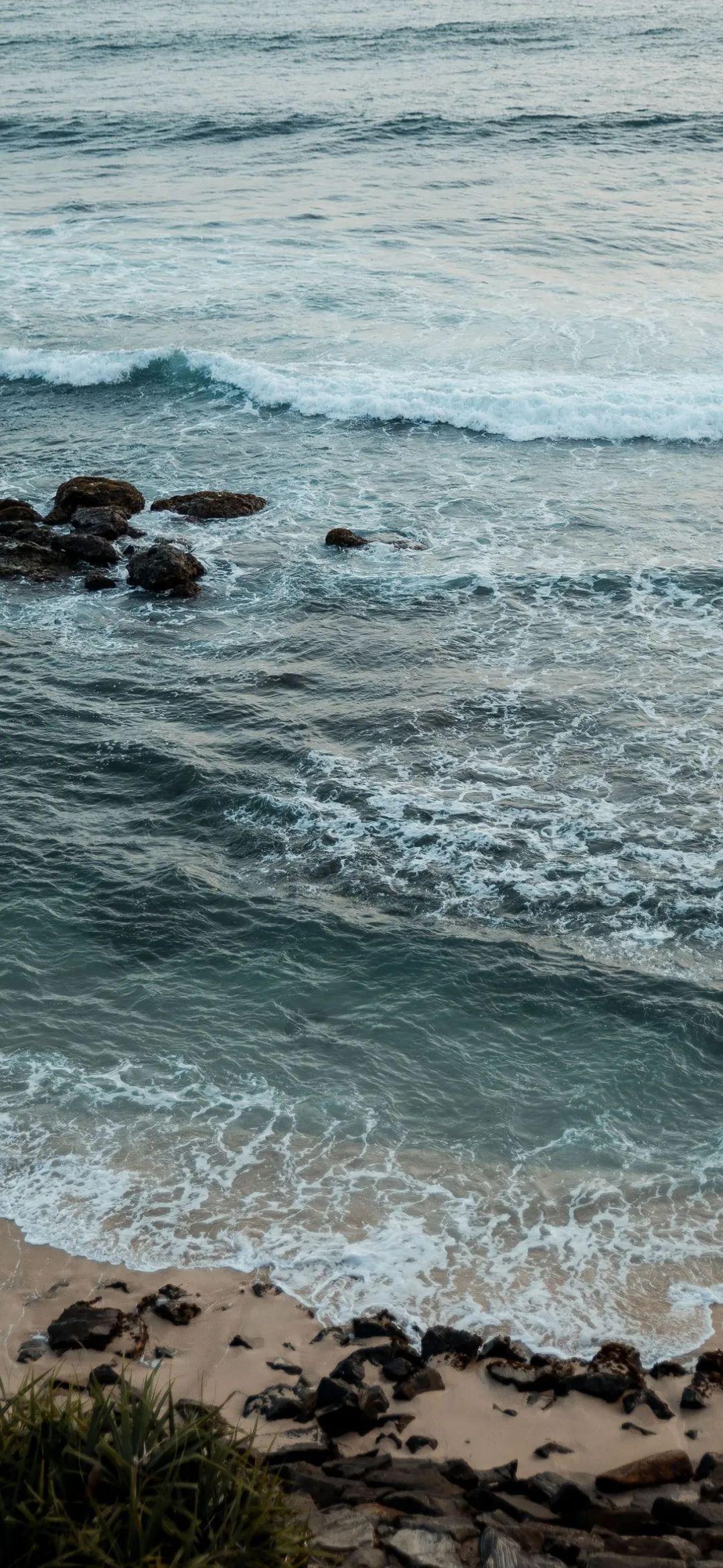 海边潮水风景图片高清手机壁纸