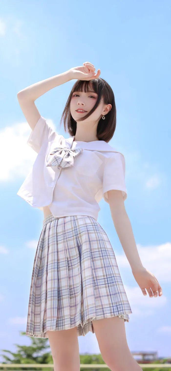 2023浪漫可爱女生手机壁纸jk制服