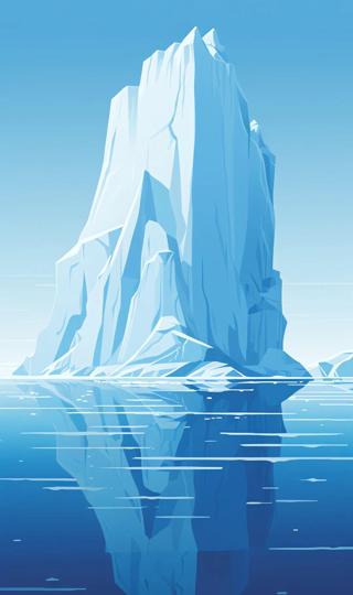 2023冰川风景干净手机壁纸