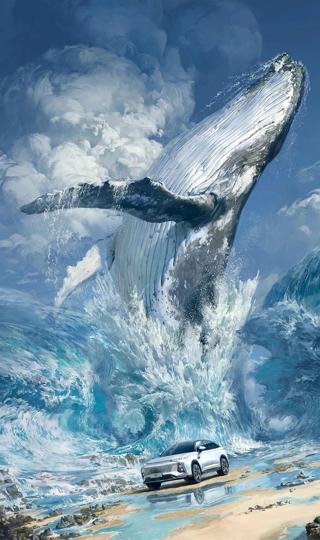 鲸鱼壁纸 梦幻天空高清下载