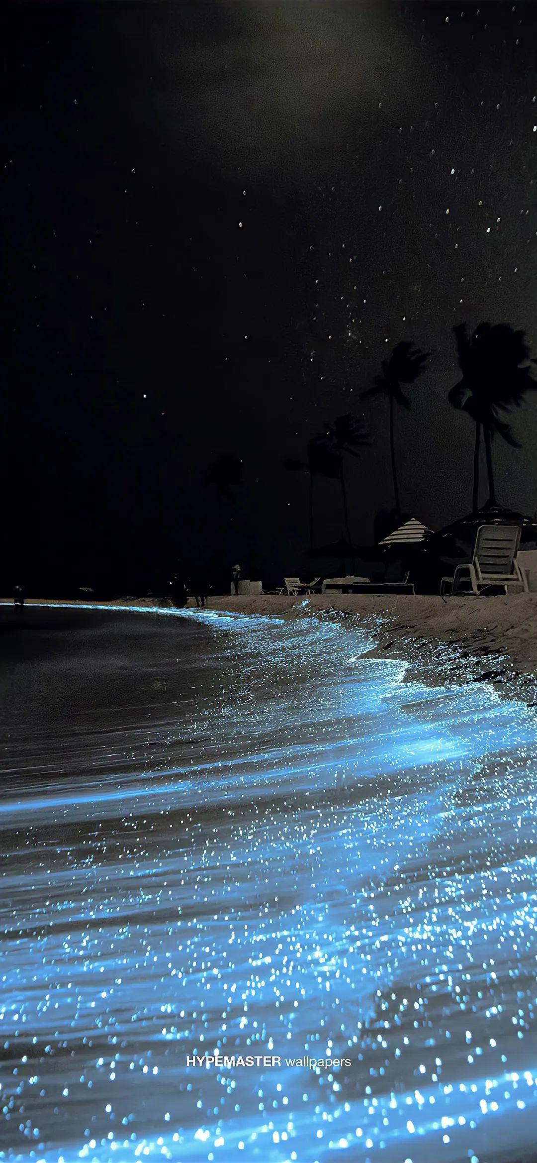 海滩星光手机壁纸图片