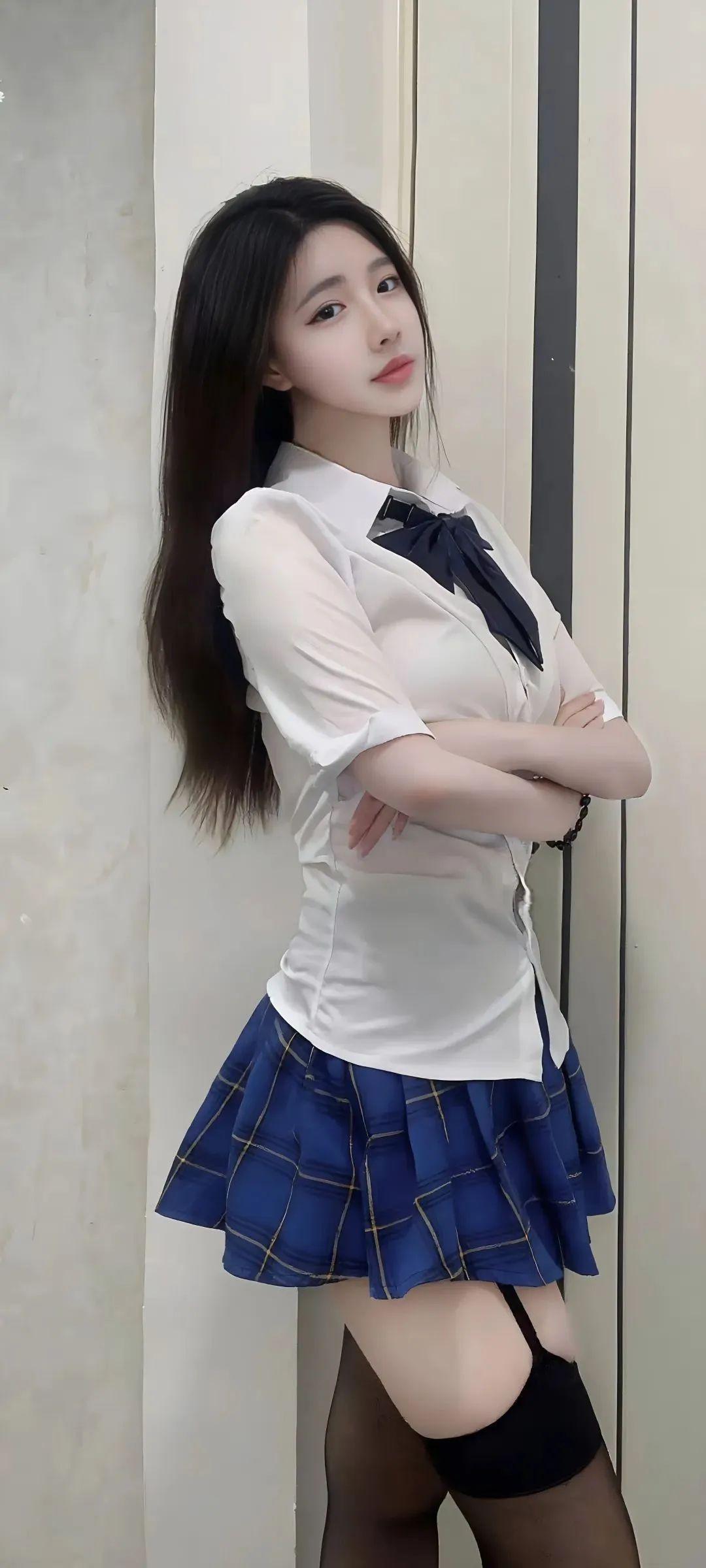 jk女孩全面屏手机壁纸 超拽霸气