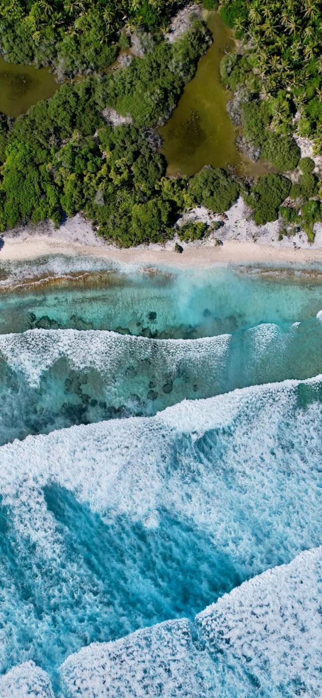 海浪岛屿高清图片大全 风景手机壁纸