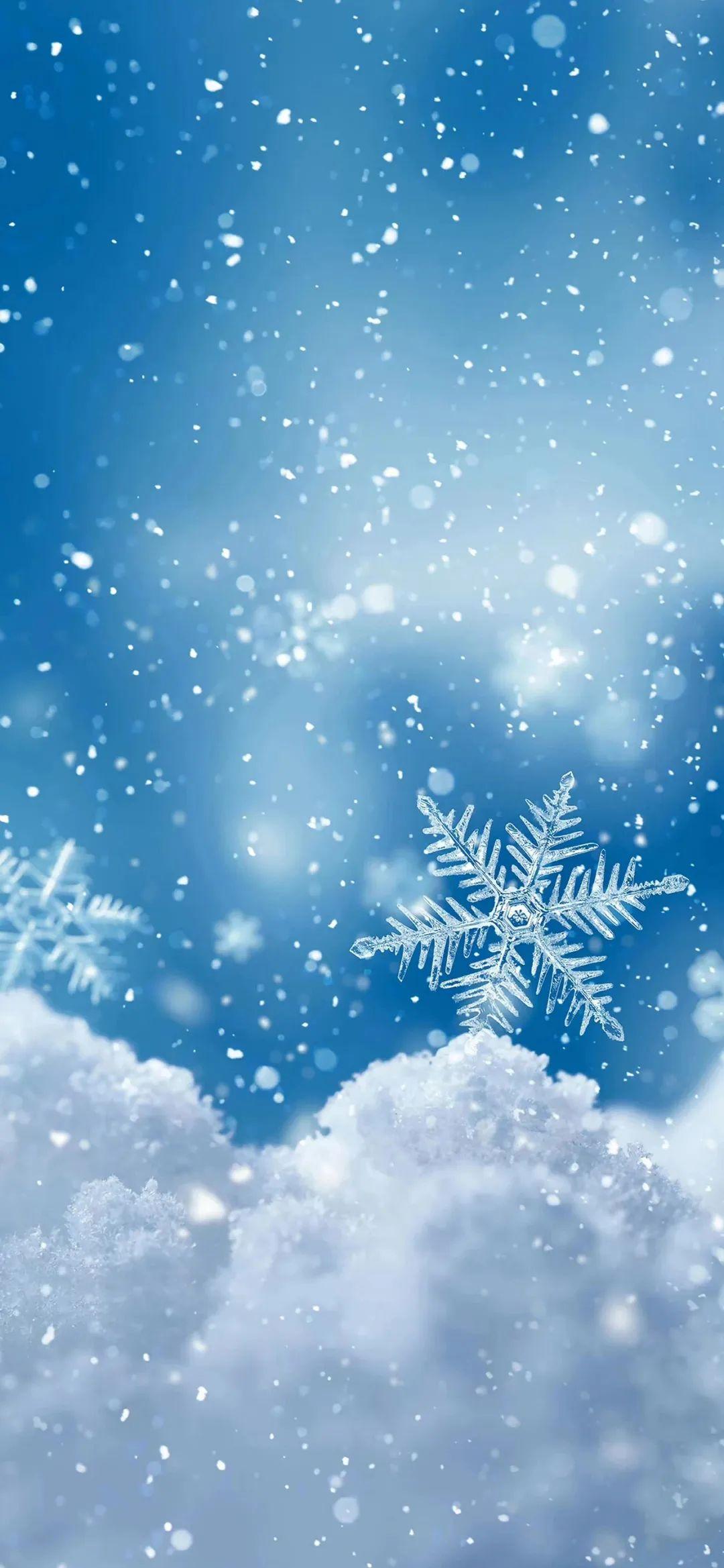 2023高清漫天雪花手机壁纸