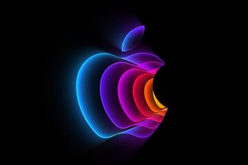 苹果春季发布会黑色背景高清logo壁纸