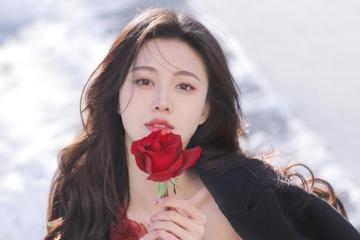 玫瑰花的漂亮美女图片高清下载