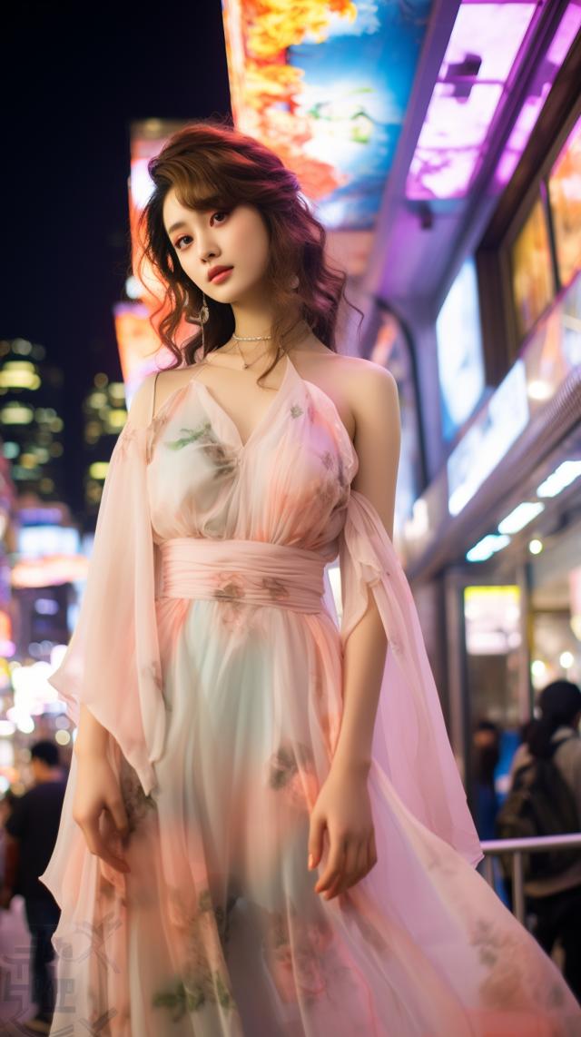 手绘美女手机壁纸图片 现代时尚