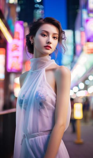 手绘美女手机壁纸图片 现代时尚