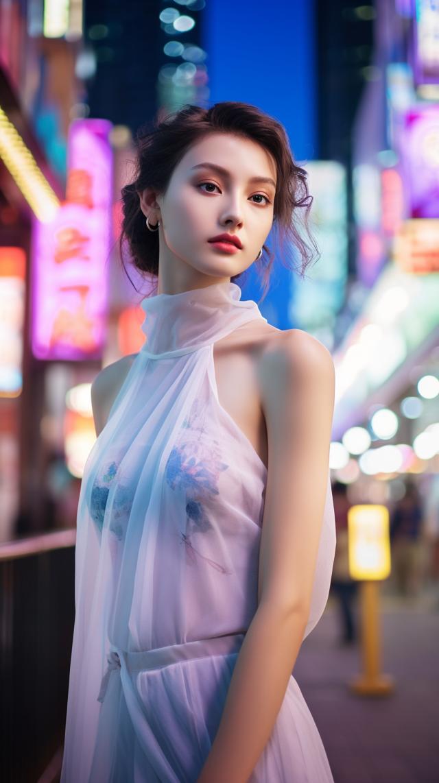 手绘美女手机壁纸图片 现代时尚