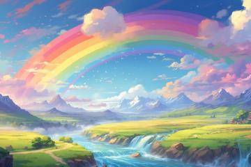 彩虹风景图片 彩虹壁纸高清大图
