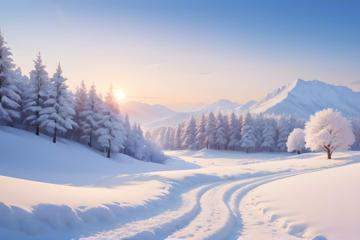 冬季风景图片 白雪皑皑电脑壁纸图片