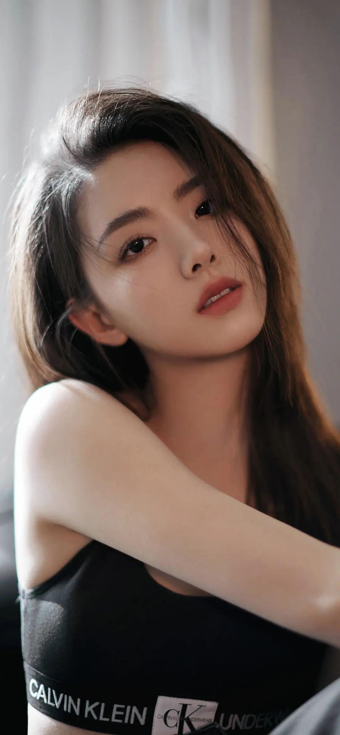 00后清纯美女手机壁纸全面屏 清新