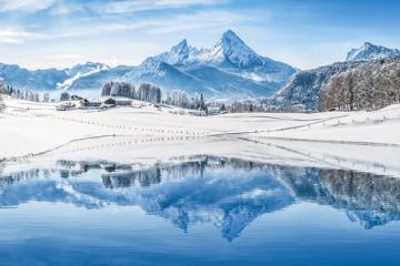 高清阿尔卑斯山雪景壁纸图片 治愈系风景电脑桌面壁纸